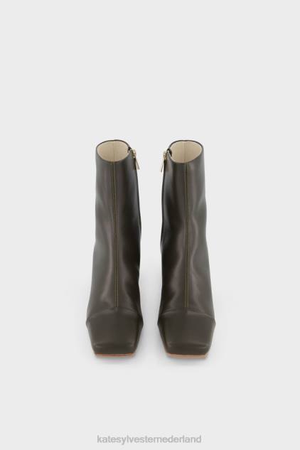 vrouwen laars met vierkante neus Kate Sylvester schoenen 8LB4O79 olijf