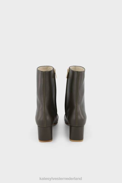 vrouwen laars met vierkante neus Kate Sylvester schoenen 8LB4O79 olijf